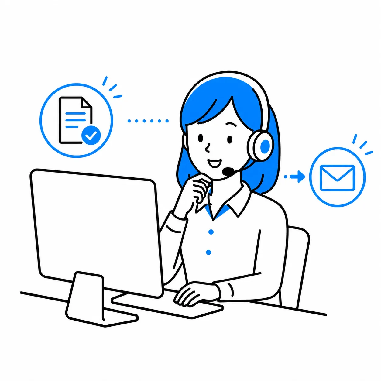 内容を確認するイラスト